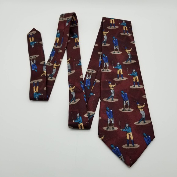 Thinking of You Golfer MEns NEck Tie Golf Knickers - Picture 3 of 7